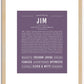 Jim | Name Art Print