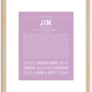 Jim | Name Art Print