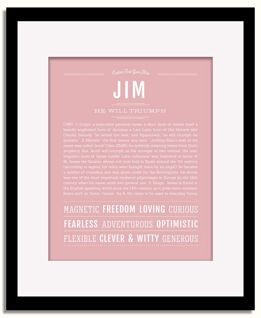 Frame Options | Dusty Rose | Black Frame, Matted