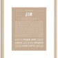 Jim | Name Art Print