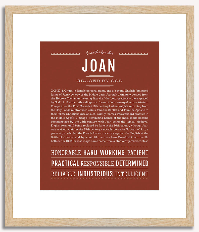 Joan | Name Art Print