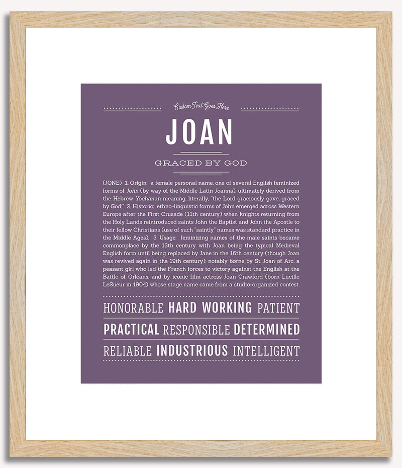 Joan | Name Art Print