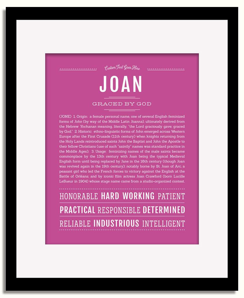 Frame Options | Dark Pink | Black Frame, Matted