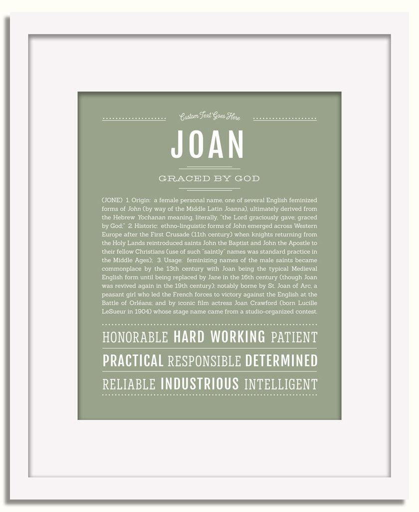 Frame Options | Sage | White Frame, Matted