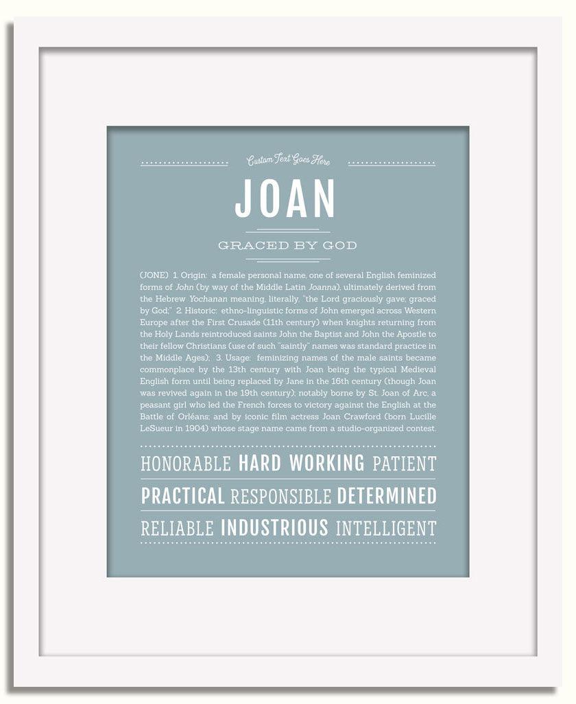 Frame Options | Powder Blue | White Frame, Matted