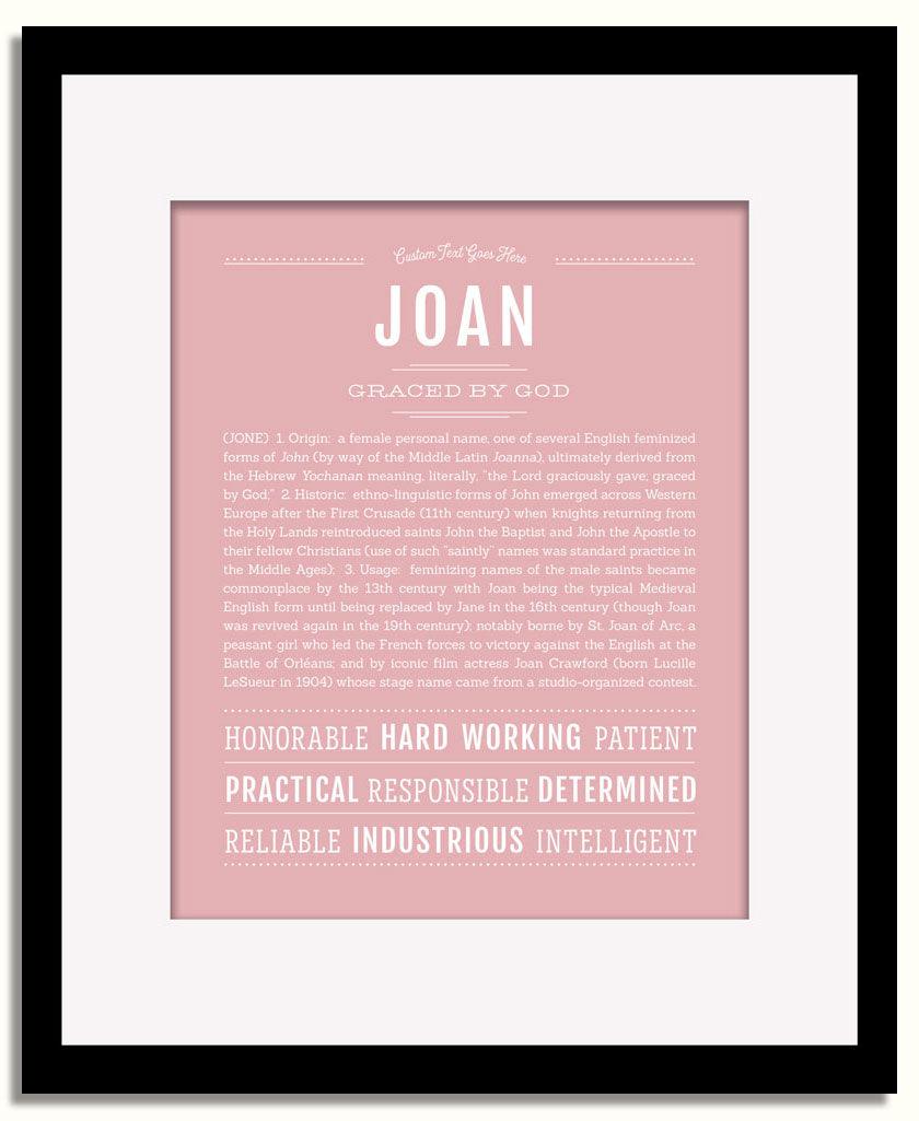 Frame Options | Dusty Rose | Black Frame, Matted