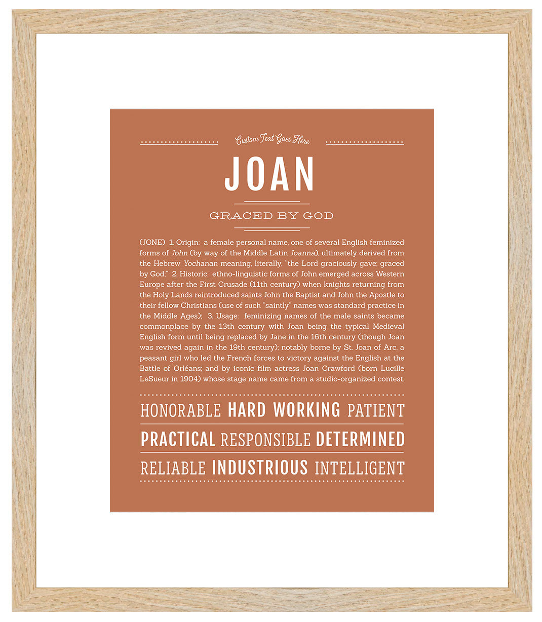 Joan | Name Art Print