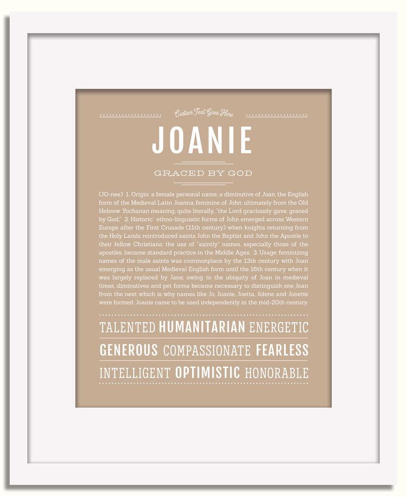 Frame Options | Tan | White Frame, Matted