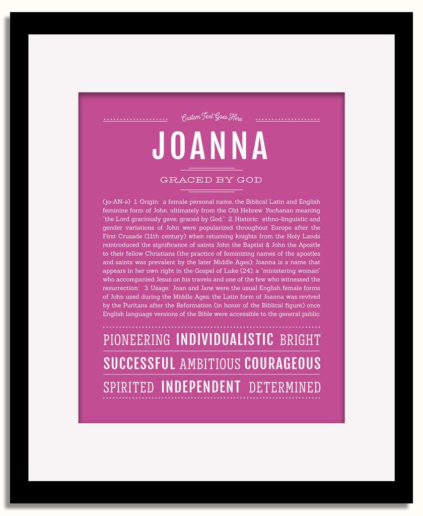 Frame Options | Dark Pink | Black Frame, Matted