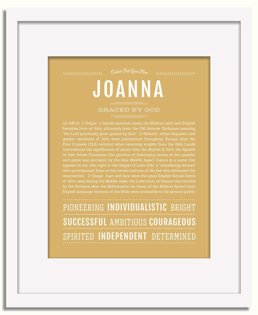 Frame Options | Matte Gold | White Frame, Matted