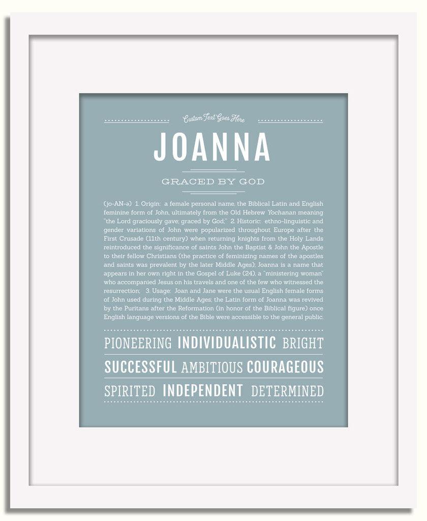 Frame Options | Powder Blue | White Frame, Matted