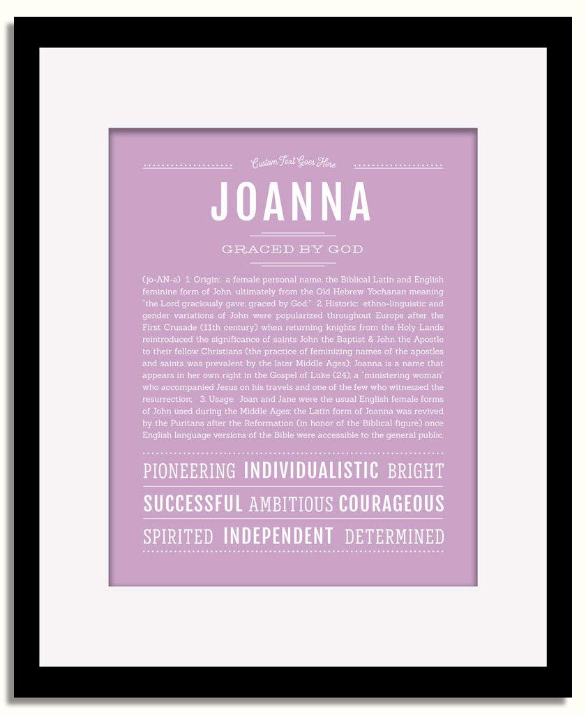 Frame Options | Lilac | Black Frame, Matted