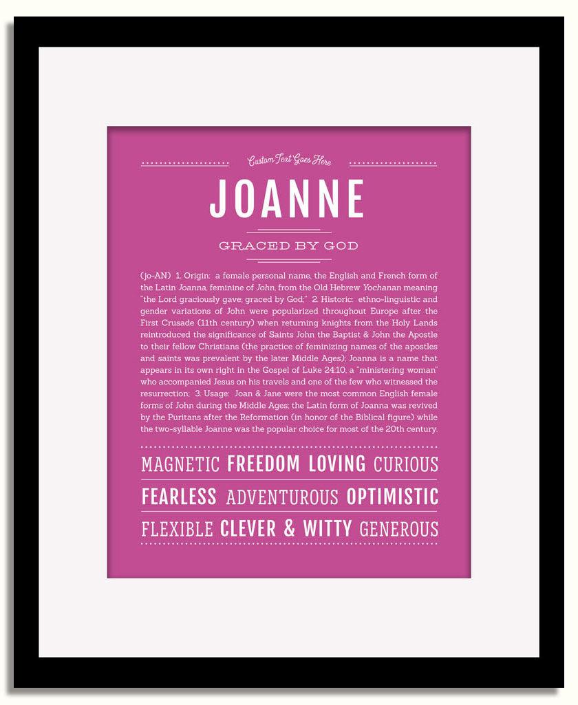 Frame Options | Dark Pink | Black Frame, Matted