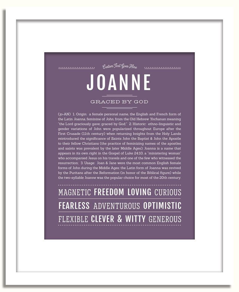 Frame Options | Deep Purple | White Frame, Matted