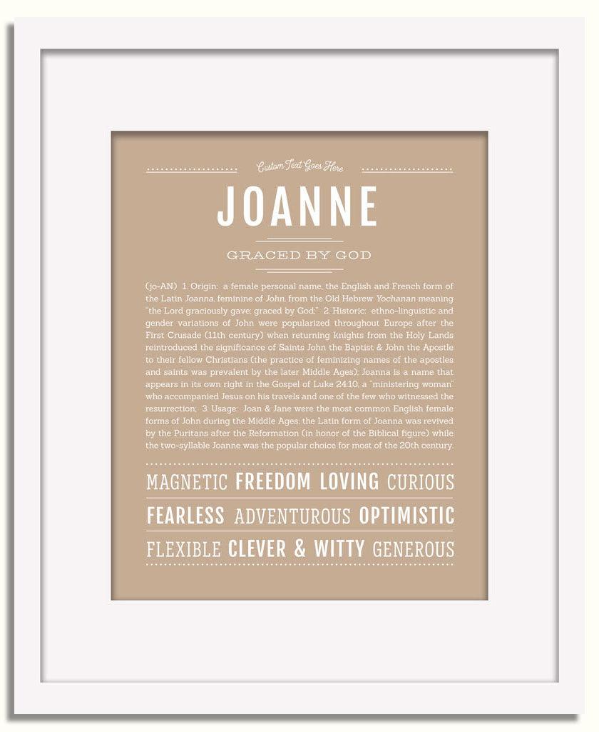 Frame Options | Tan | White Frame, Matted