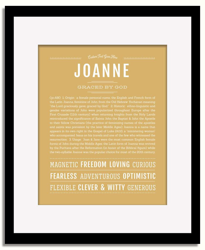 Frame Options | Matte Gold | Black Frame, Matted