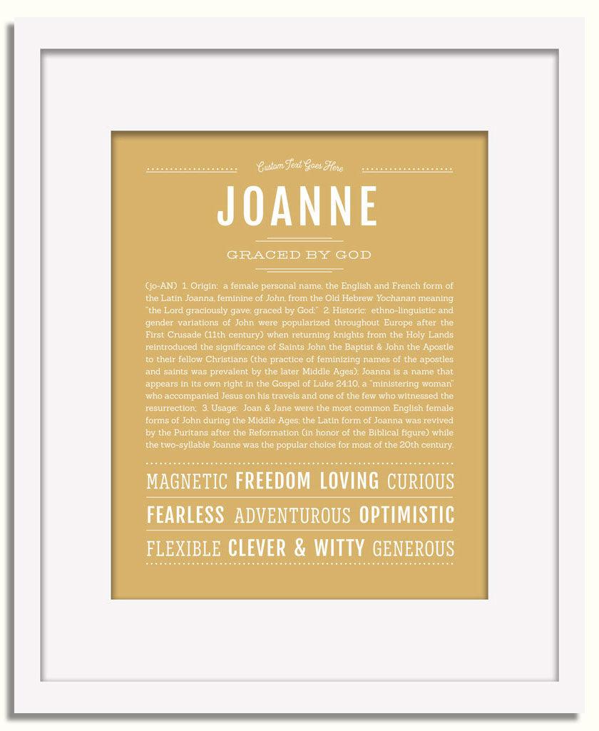 Frame Options | Matte Gold | White Frame, Matted