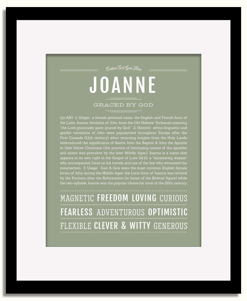 Frame Options | Sage | Black Frame, Matted