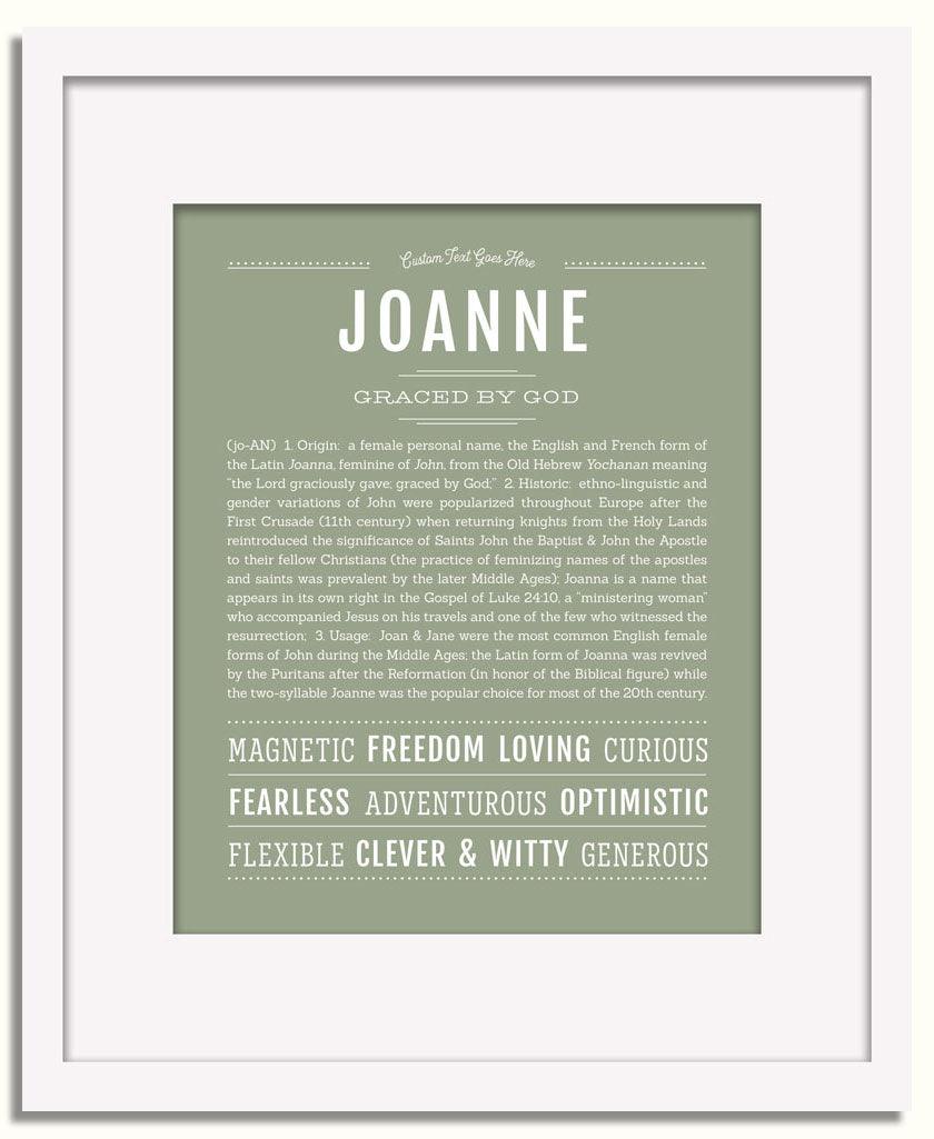 Frame Options | Sage | White Frame, Matted