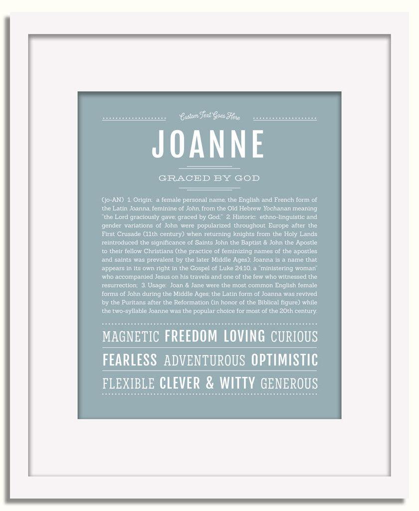 Frame Options | Powder Blue | White Frame, Matted