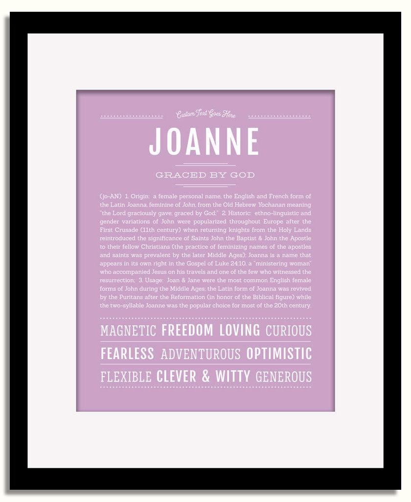 Frame Options | Lilac | Black Frame, Matted