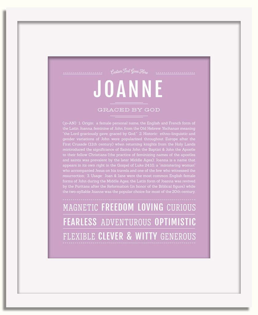 Frame Options | Lilac | White Frame, Matted