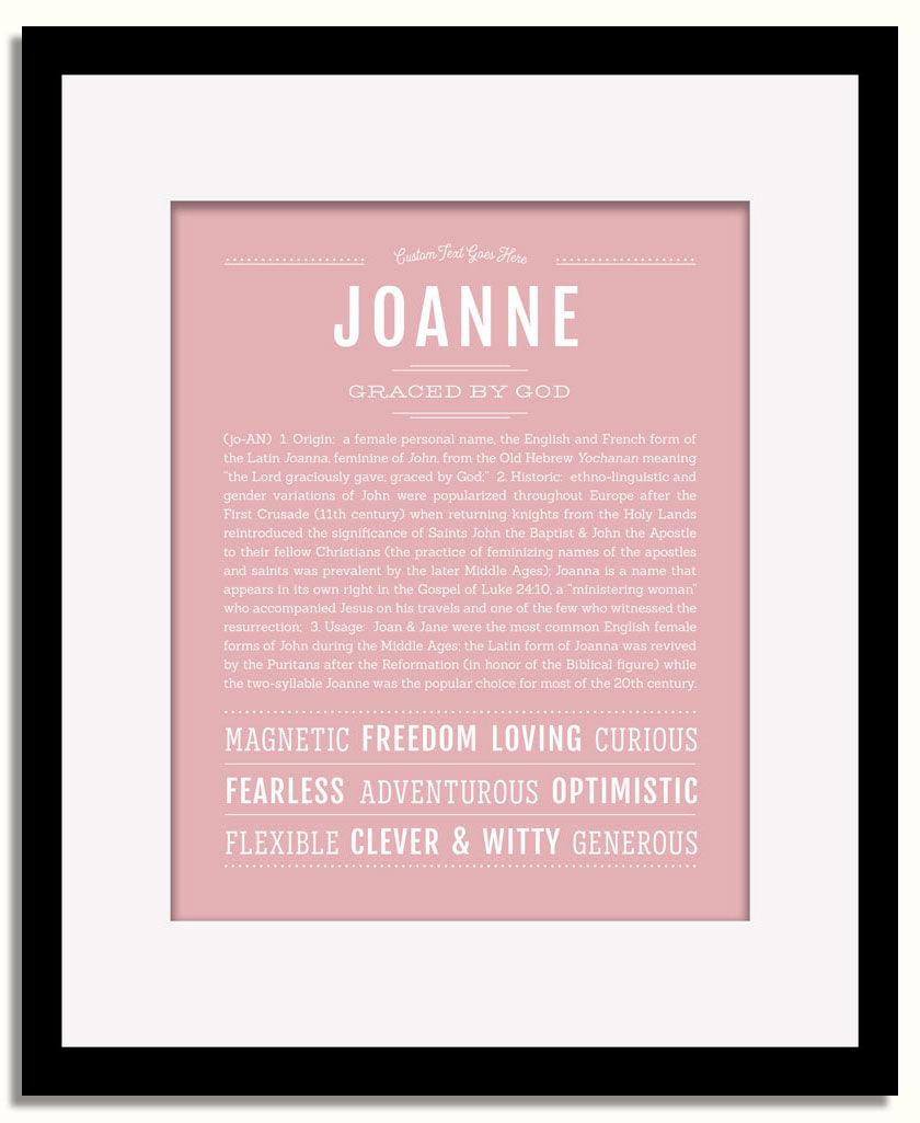 Frame Options | Dusty Rose | Black Frame, Matted