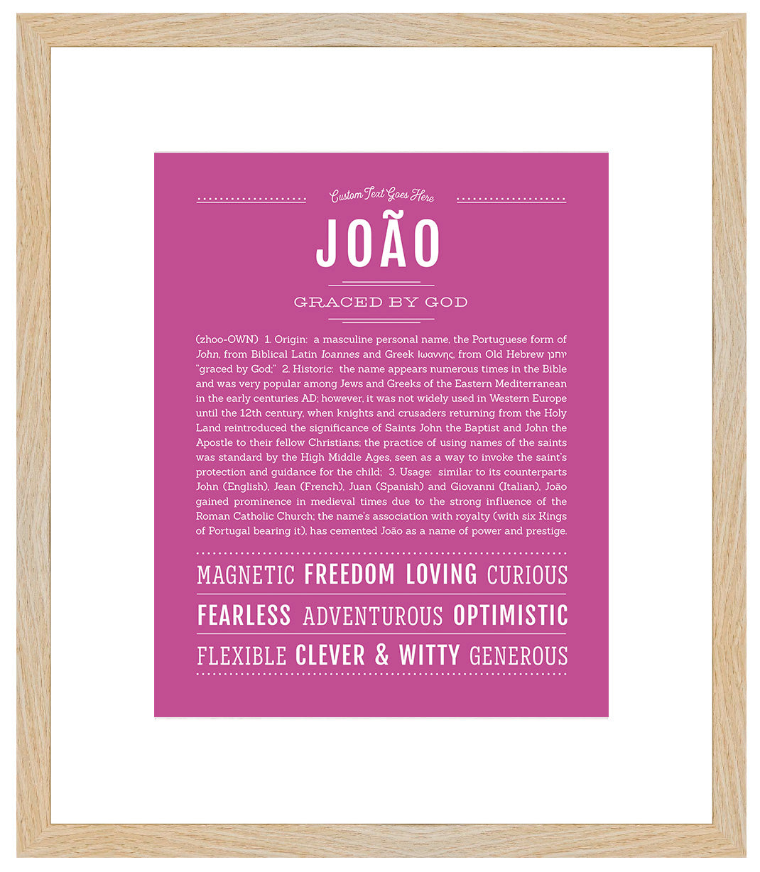 Frame Options | Dark Pink | Maple Frame, Matted