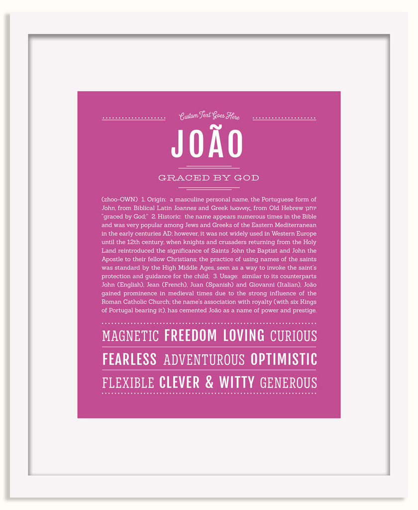 Frame Options | Dark Pink | White Frame, Matted