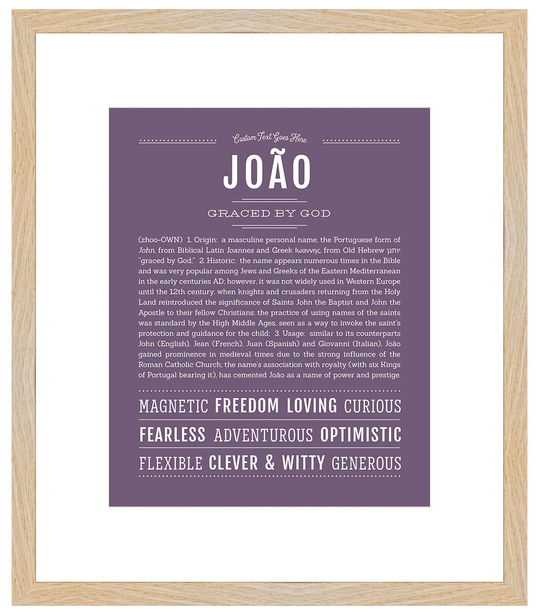 Frame Options | Deep Purple | Maple Frame, Matted