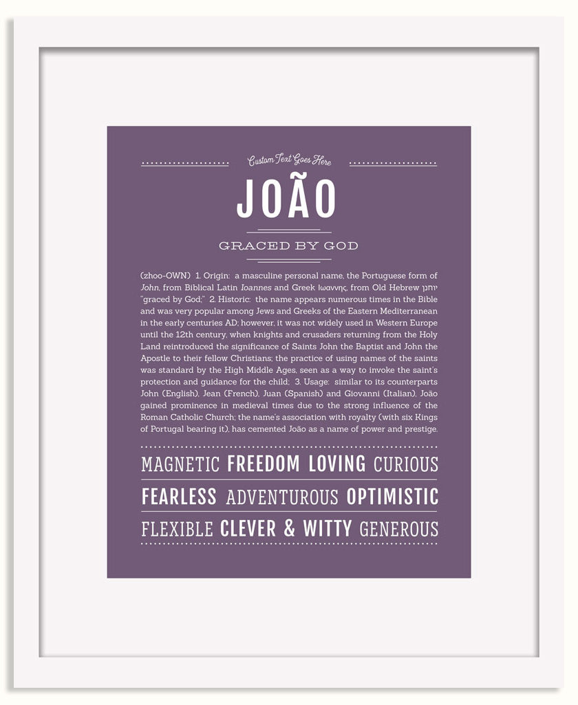 Frame Options | Deep Purple | White Frame, Matted