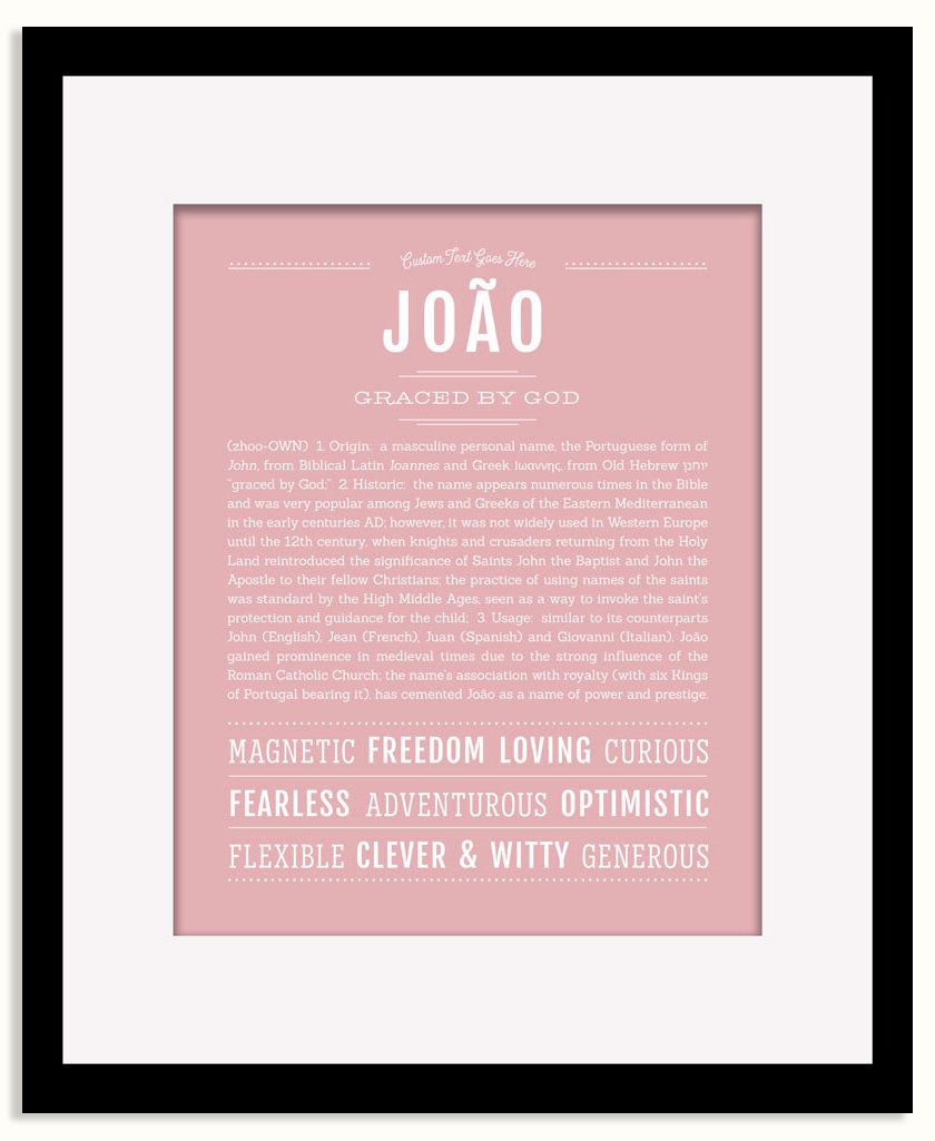 Frame Options | Dusty Rose | Black Frame, Matted