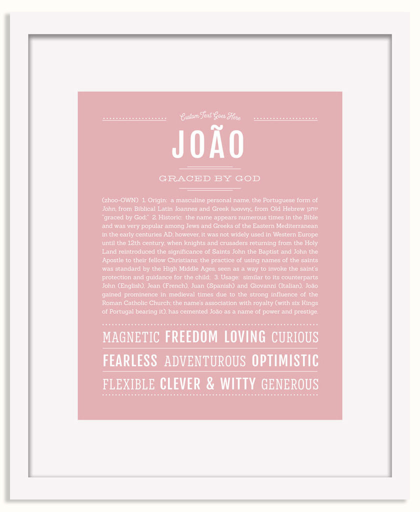 Frame Options | Dusty Rose | White Frame, Matted