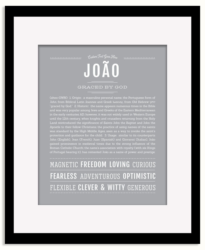 Frame Options | Light Gray | Black Frame, Matted
