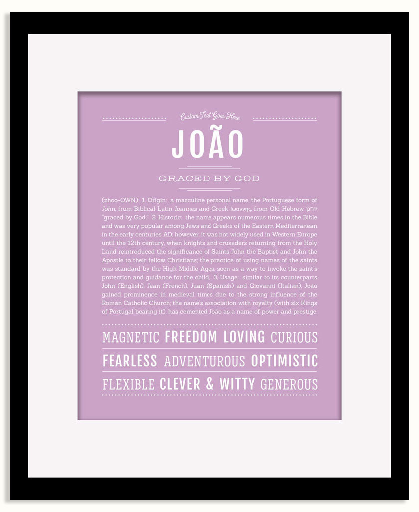Frame Options | Lilac | Black Frame, Matted