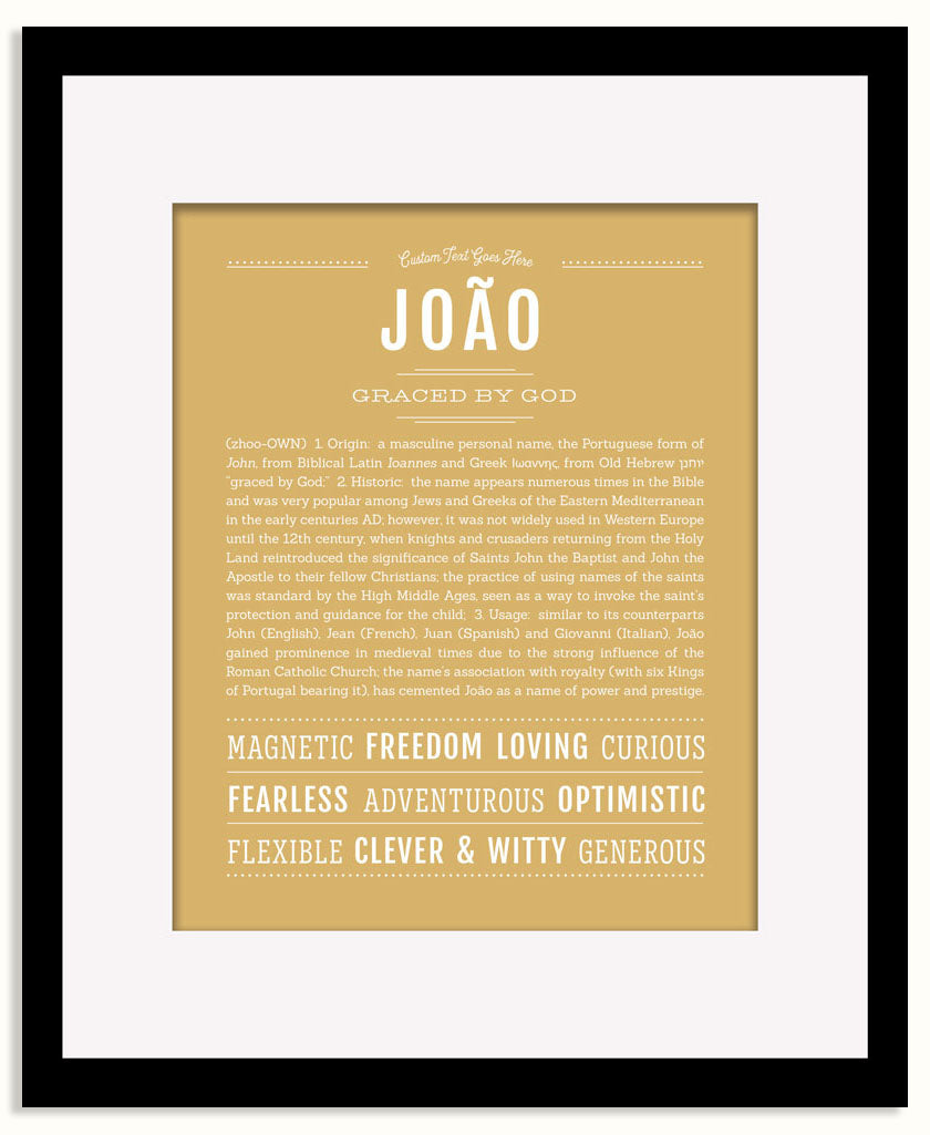 Frame Options | Matte Gold | Black Frame, Matted