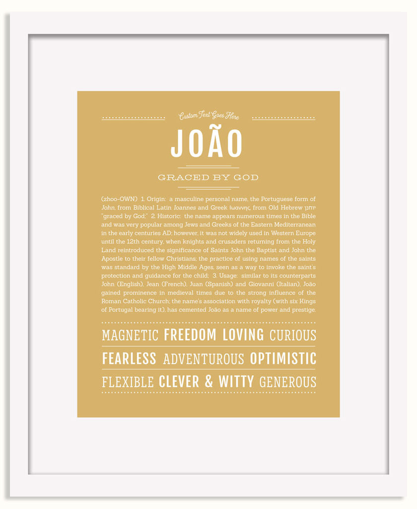 Frame Options | Matte Gold | White Frame, Matted