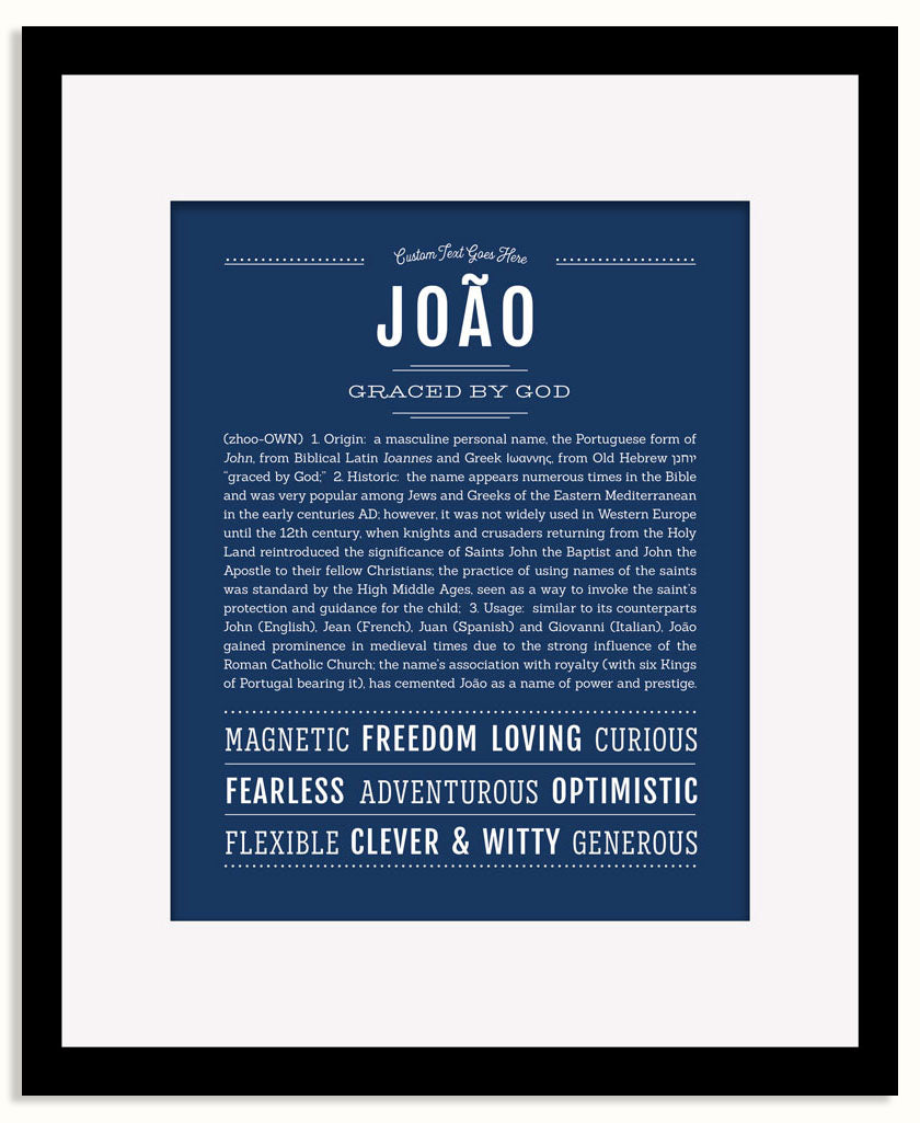 Frame Options | Midnight Blue | Black Frame, Matted
