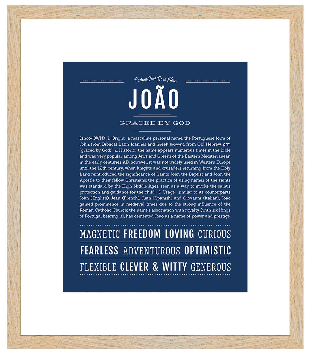 Frame Options | Midnight Blue | Maple Frame, Matted