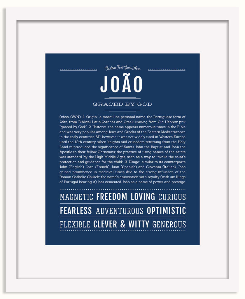 Frame Options | Midnight Blue | White Frame, Matted
