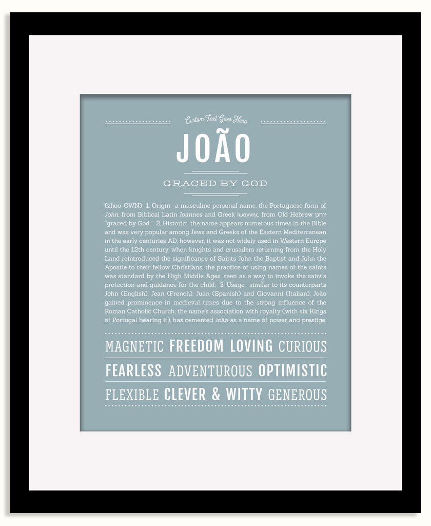 Frame Options | Powder Blue | Black Frame, Matted