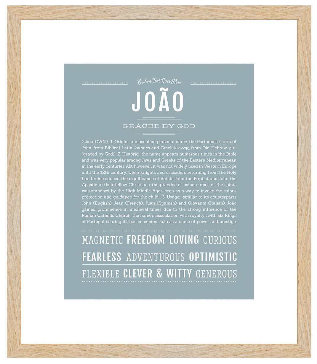 Frame Options | Powder Blue | Maple Frame, Matted
