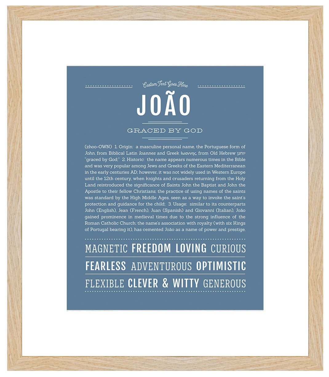 Frame Options | Steele Blue | Maple Frame, Matted