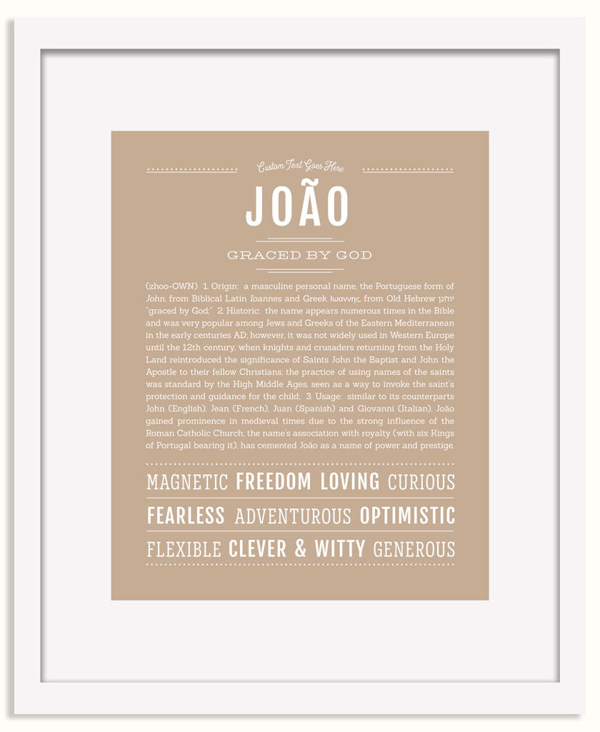 Frame Options | Tan | White Frame, Matted