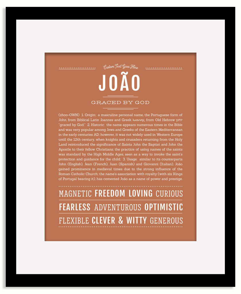 Frame Options | Terra Cotta | Black Frame, Matted