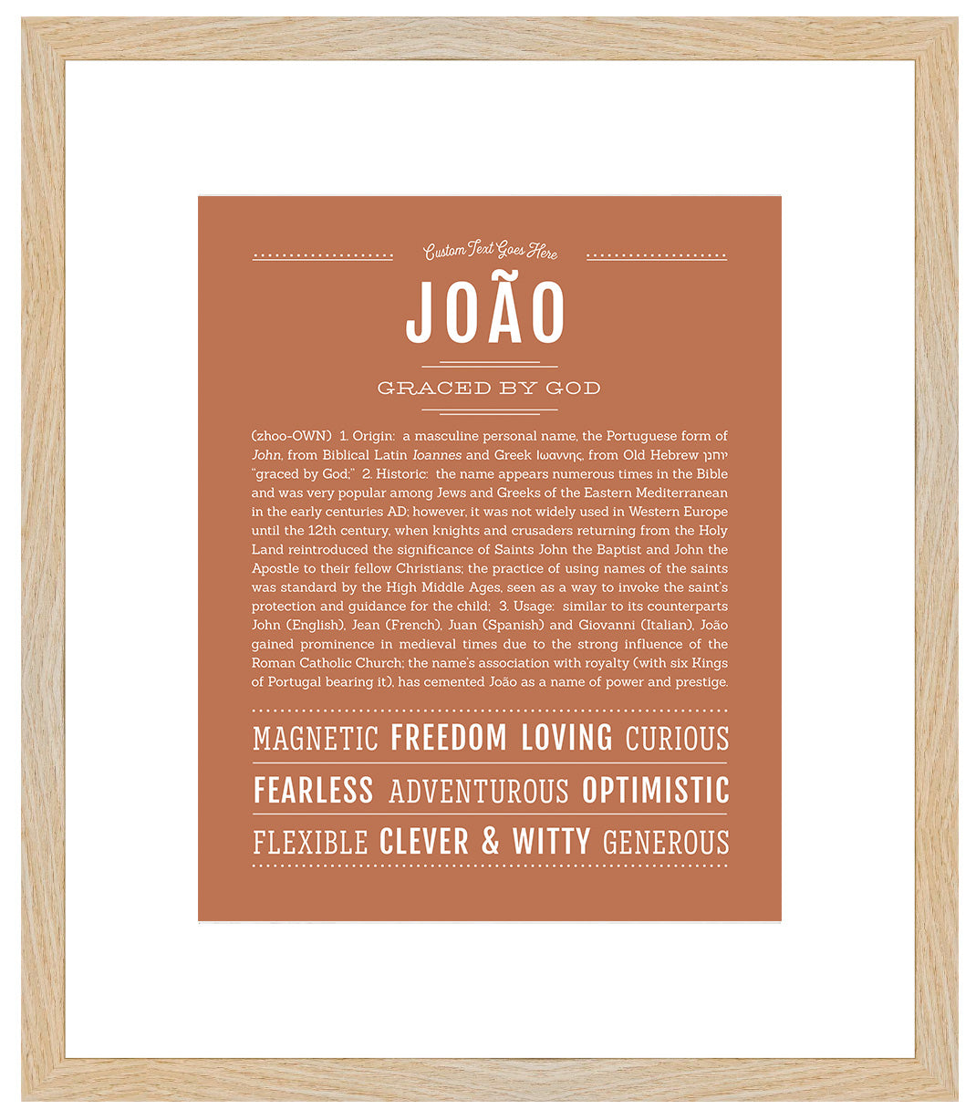 Frame Options | Terra Cotta | Maple Frame, Matted