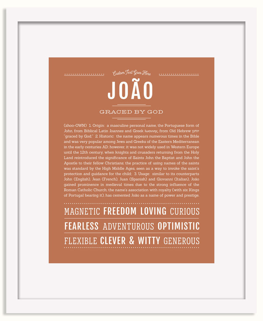 Frame Options | Terra Cotta | White Frame, Matted