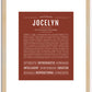 Jocelyn | Name Art Print