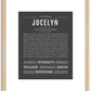 Jocelyn | Name Art Print