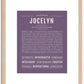 Jocelyn | Name Art Print